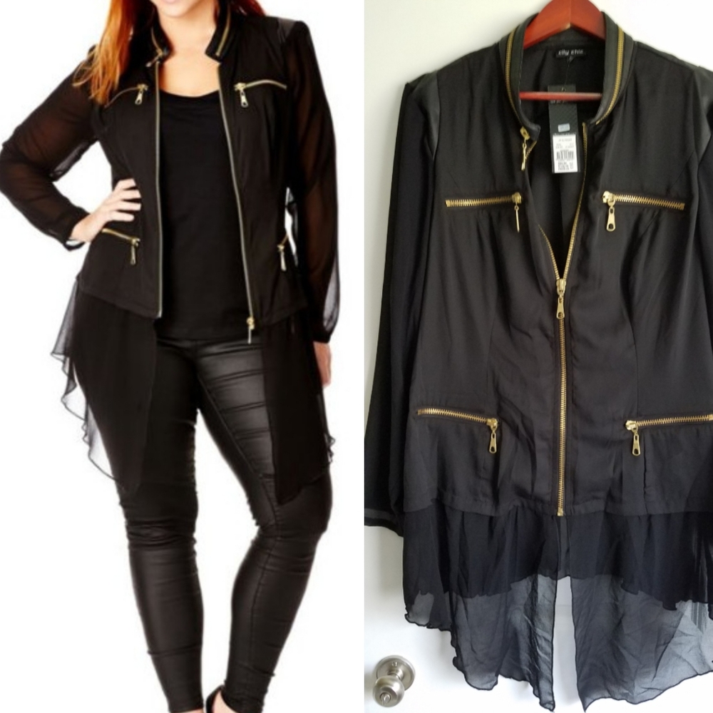 NWT City Chic Sheer Rock Jacket